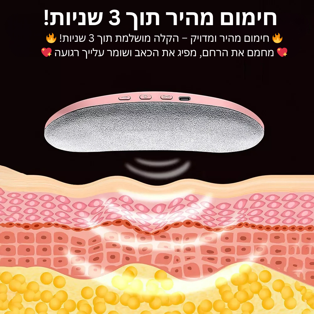 ShiraPad™ - כרית החימום להקלה בכאבי מחזור